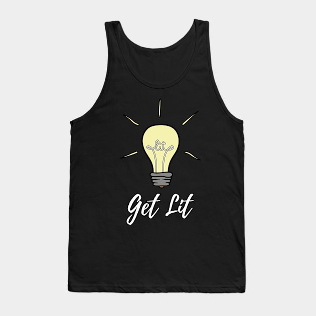 LIT AF light bulb electronic technician funny gift Tank Top by MrTeee